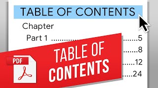 How to Create a Table of Contents in a PDF | Using MS Word & LibreOffice