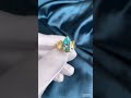 5.4ct Pear Cut Aquamarine Engagement Ring In Gold For Women
