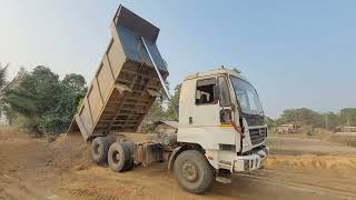 Ashok leyland 2518TU Dumper Unloading mitti |||●#sujal13