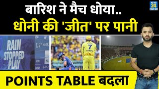 IPL 2023 : CSK Vs LSG Match Abandoned Due To Rain , Dhoni को नुकसान, गंभीर को फायदा | Points Table