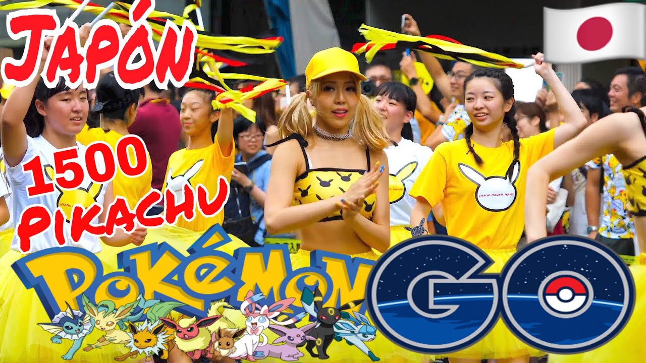 Dia De Pokémon Go 4K 日本 横浜  🇯🇵  Japón - Yokohama - Minato Mirai 2017 - 1500 Pikachu Desfile