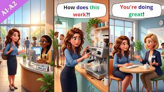 Mila's First Day at Work! 🏢 Real English Conversation for Beginners