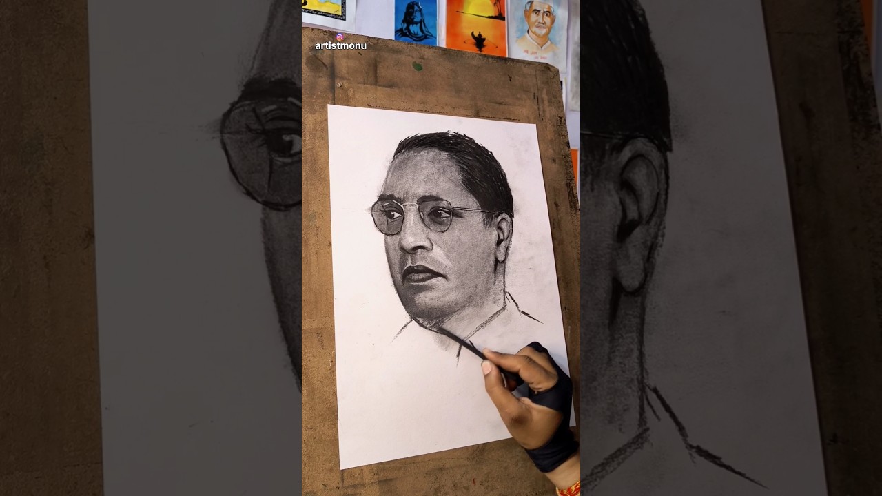 Dr bhimrao ambedkar🔥#drawing #viralvideo #bhimjayanti #bhimraoambedkar
