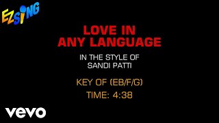 Sandi Patti - Love In Any Language (Karaoke)