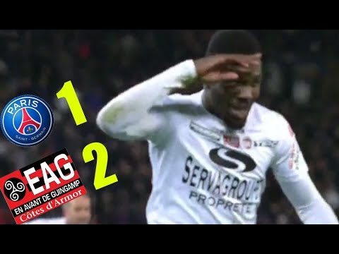 PSG 1 - Guingamp 2   Neymar,  N'Gbakoto, Thuram  Coupe de la Ligue
