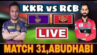Kolkata vs Bangalore | 31th Match | Live Cricket Score & Commentary HB