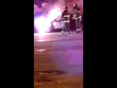 Car fire in Lynn MA