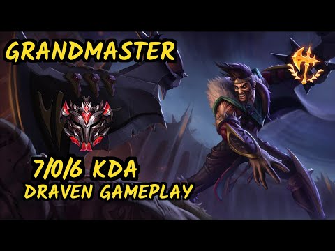 MMM K1ng (DRAVEN) vs EZREAL - 7/0/6 KDA BOTTOM ADC GAMEPLAY - OC Ranked GRANDMASTER