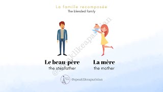How to talk about your blended family  👨🏼‍🦰 👩🏻 👩🏼‍🦰 👦🏻 in French! 🇫🇷