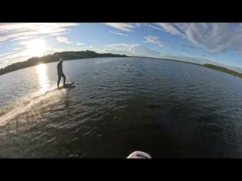 Swornegacie - lake trip on electric surfboard :)