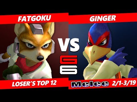 Genesis 6 SSBM - BAL | Ginger (Falco) VS EGTV | FatGoku (Fox) Smash Melee Loser's Top 12