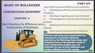 BULLDOZER I DOZER I How to measure productivity of Bulldozer I Maximizing fuel efficiency Bulldozer