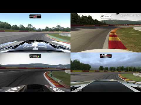 Spa-Francorchamps Comparison - Assetto vs Forza 6 vs pCARS vs RaceRoom [4k]