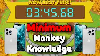 BTD6 Race Mobile Friendly Tutorial 📱 Minimum Monkey Knowledge 📱 Speedy Stump