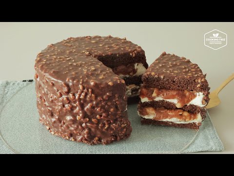 스니커즈 케이크! 땅콩 카라멜 초콜릿 케이크 만들기 : Snickers Cake! Peanut Caramel Chocolate Cake Recipe | Cooking tree