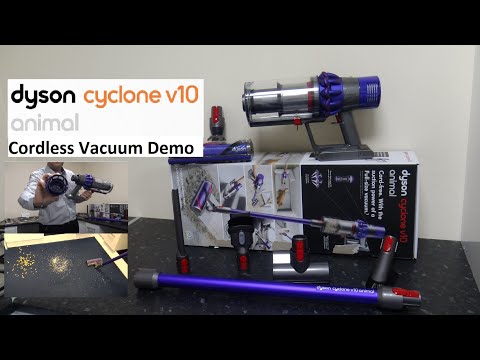 Dyson V10 Animal Cordless Vacuum Explanation and Demo