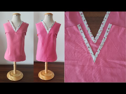 Diy - Duas formas de pregar viés em decote V - aula 346