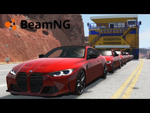Giant Belaz vs Cars – BeamNG Drive