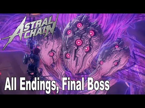 Astral Chain - All Endings and Final Boss [HD 1080P]