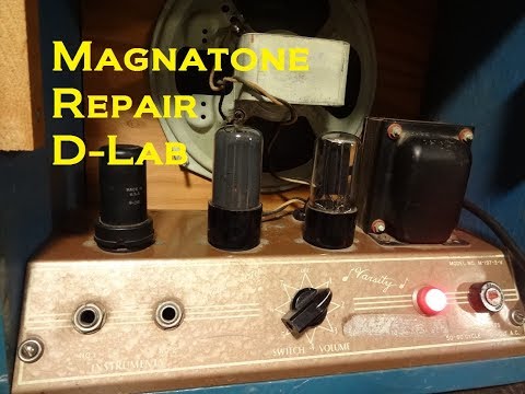 How to fix repair Vintage Magnatone tube guitar amp power supply hum