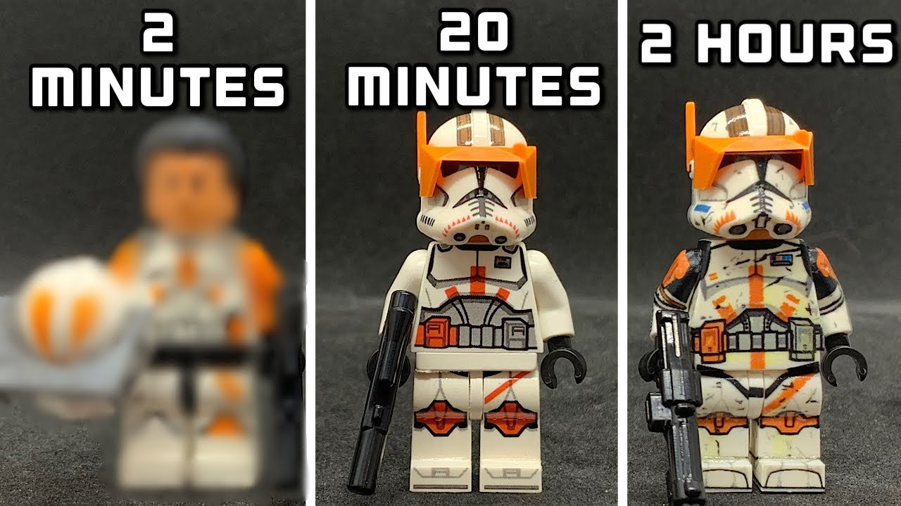Watch video I made a LEGO COMMANDER CODY in 2 minutes, 20 Minutes and 2 Hours! Now I made a LEGO COMMANDER CODY in 2 minutes, 20 Minutes and 2 Hours!