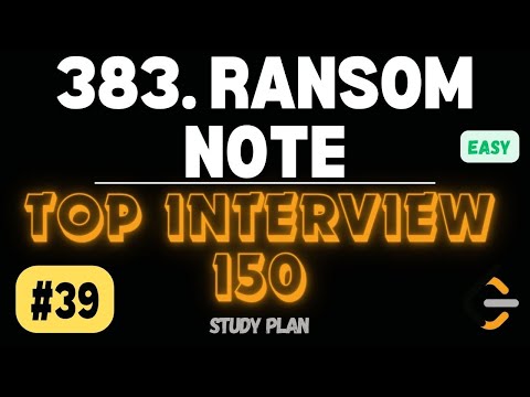 Leetcode 383 Ransom Note Easy Java Solution
