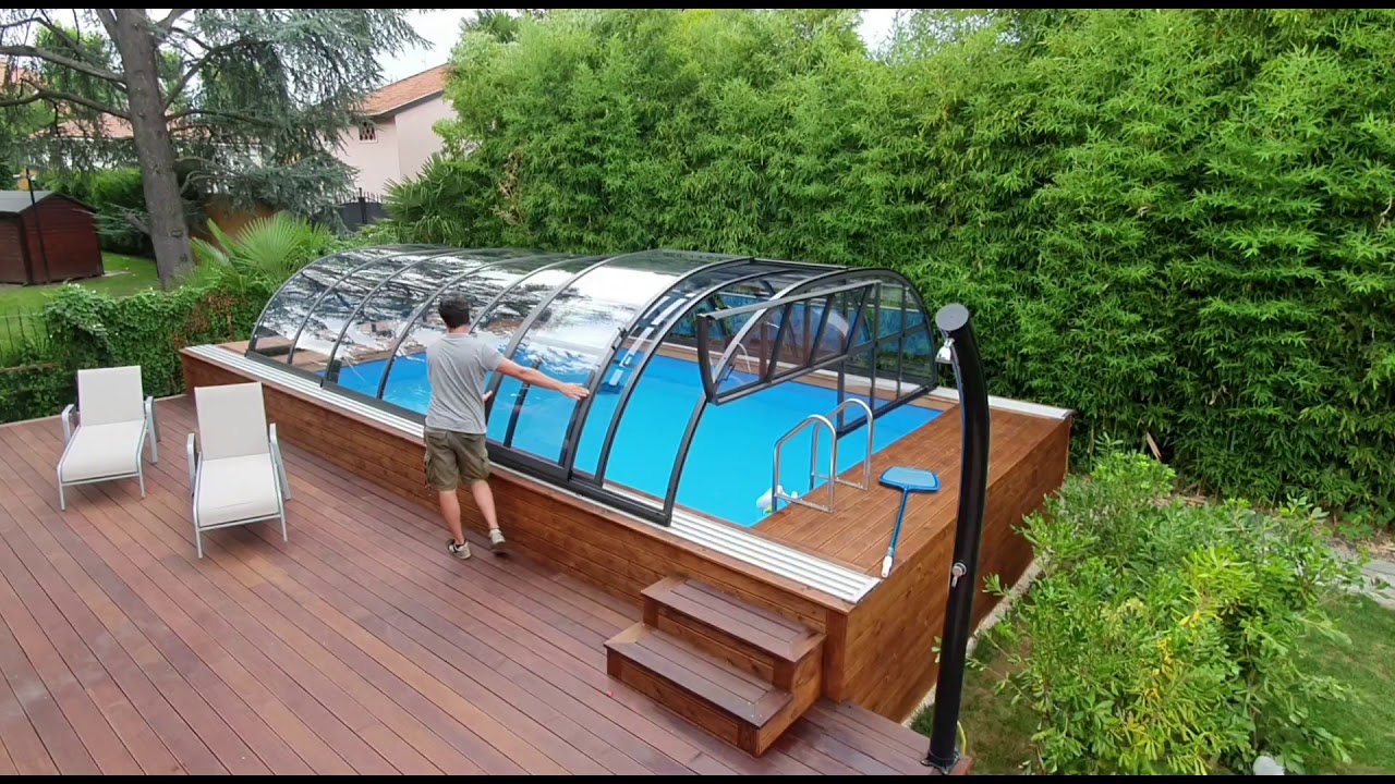 Copertura per piscina fuori terra o interrata.