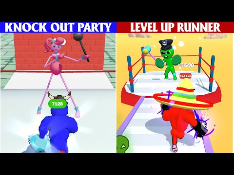 Knock Out Party Game vs Level Up Runner Game All Level New Update Power - Review Double Game