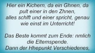 Reinhard Mey - Elternabend Lyrics