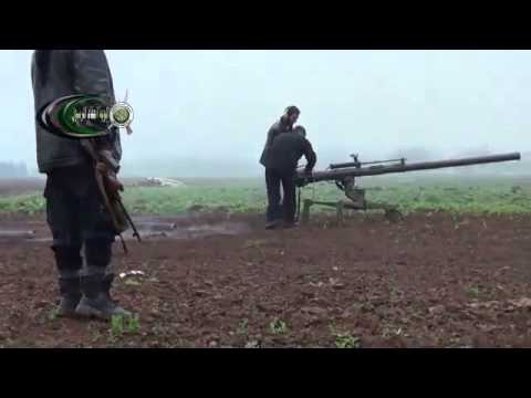 استهداف تجمع لقوات النظام بمدفع عيار 106 من قبل لواء النصر في كفر نبودة في محافظة حماة