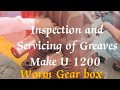 Inspection And Servicing Of Greaves Premium Make U 1200 Gearbox With Bearings And Oilseals Details