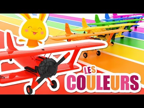 Les couleurs avec les avions - véhicules - Chansons et comptines Titounis