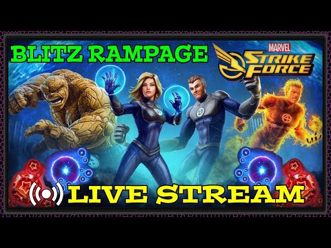 BLITZ RAMPAGE "LIVE STREAM" Red Star & Premium Orb!! MARVEL STRIKE FORCE All Milestones