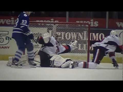 Ben Bishop - Amazing Save in Slow Motion - Toronto Marlies vs. Binghamton Senators (11-22-12)