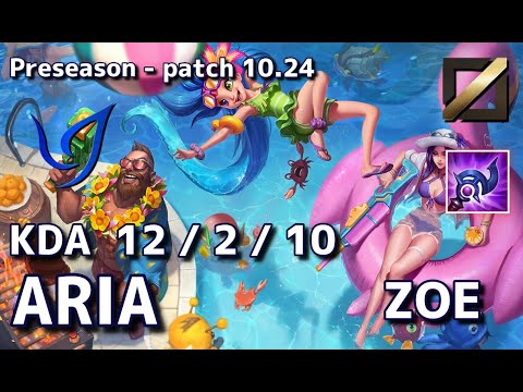 【韓国サーバー/GM】CGA Aria ゾーイ(Zoe) VS FA Maple オリアナ(Orianna) MID - Patch10.24 KR Ranked【LoL】