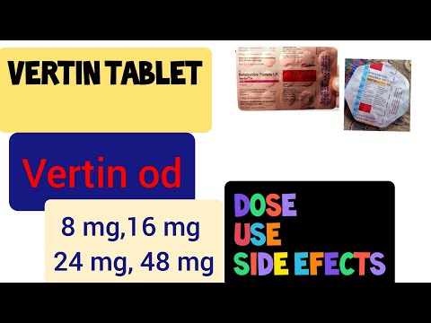 #vertinteblet|#चक्कर VERTIN od 24,16,8,48mg tablet in hindi || vertin tablet/use/dose/side effects |