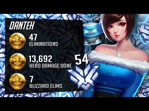 Danteh Insane Mei and Echo! 47 elims! POTG! [ Overwatch Season 27 Top 500 ]