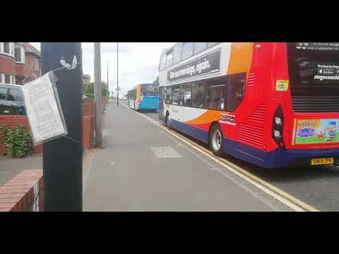 Stagecoach X82 and 39 departing Denton Burn shops (18/06/2021)