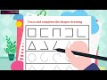 How To Trace The Lines Shapes Preschool Kids Animated Classroom For Math S