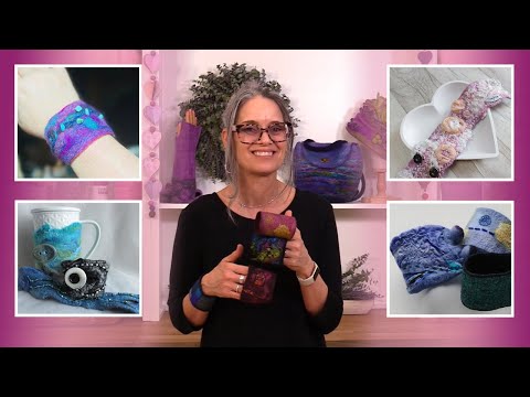 LIVE:  Wet Felting Wrist Cuffs, Q&A, and BFF Show and Tell! #livingfelt