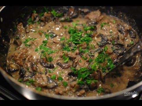 Delicious beef stroganoff
