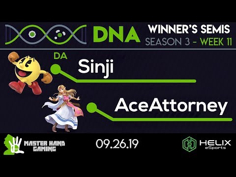 DNA S3:W11 - DA | Sinji (Pac Man) Vs. AceAttorney (Zelda) - W Semifinals