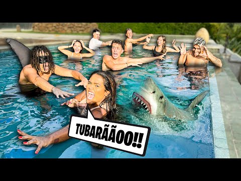 TUBARÃO INSANO NA PISCINA DA NOVA MANSAO !!!