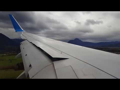 Horror Landeanflug Landung Crosswind Seitenwind Salzburg Sturm durchstarten
