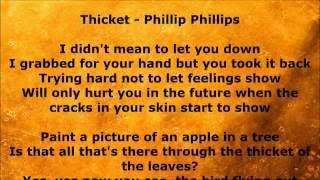 Thicket - Phillip Phillips Lyrics