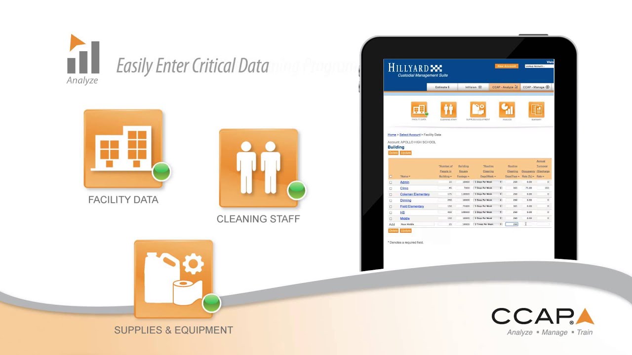 CCAP® - Cloud-Based Custodial Management Software by Hillyard