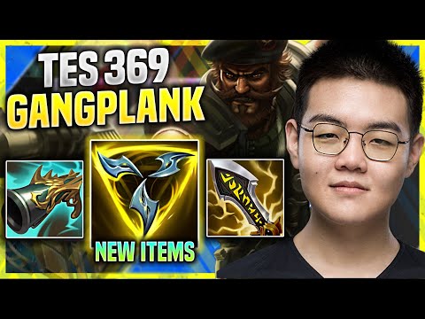 369 PICKS GANGPLANK WITH NEW ITEM TRINITY FORCE! - TES 369 Plays Gangplank Top vs Maokai!