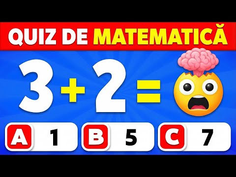 Poți Să Treci Acest Test De Matematică...? ➕🧠➖ Nivel Ușor | Adunare Și Scădere