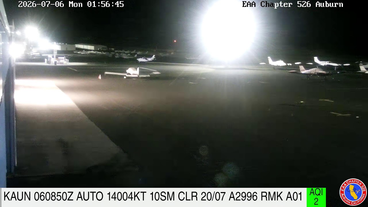 Live webcam view of Cámara del Aeropuerto Municipal de Auburn