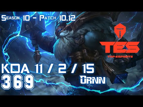TES 369 ORNN vs RENEKTON Top - Patch 10.12 KR Ranked